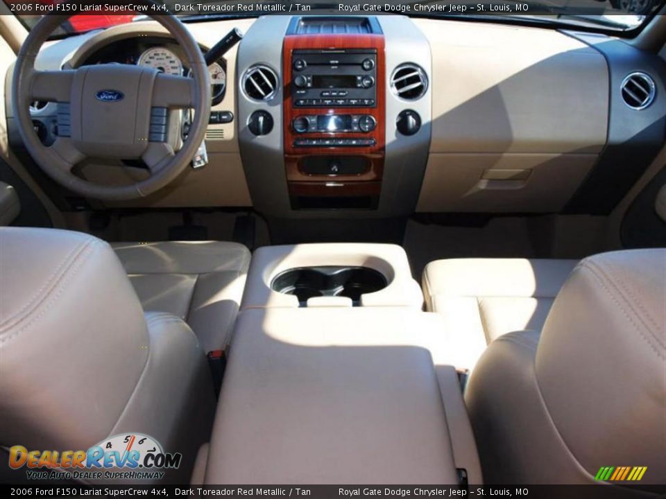 2006 Ford F150 Lariat SuperCrew 4x4 Dark Toreador Red Metallic / Tan Photo #10