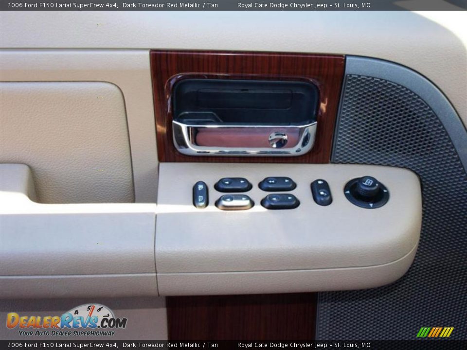 2006 Ford F150 Lariat SuperCrew 4x4 Dark Toreador Red Metallic / Tan Photo #15