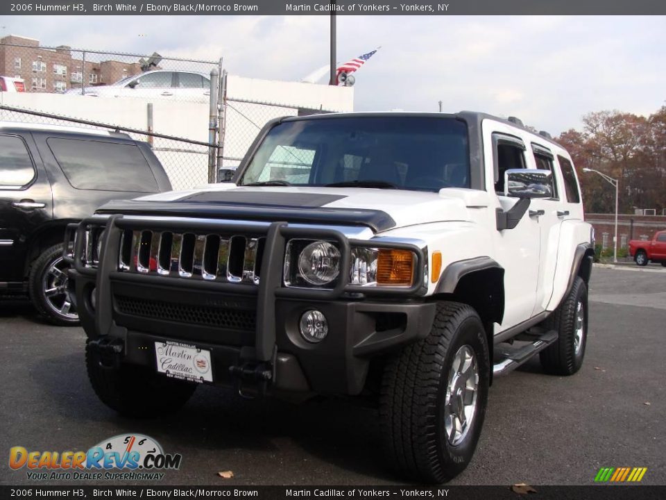 2006 Hummer H3 Birch White / Ebony Black/Morroco Brown Photo #1