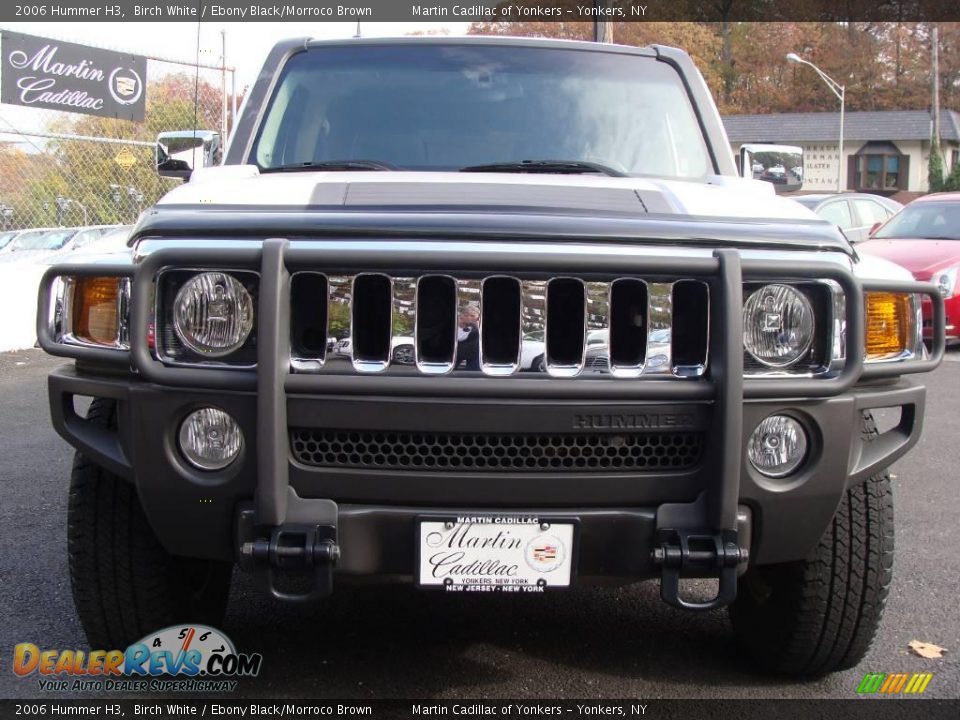 2006 Hummer H3 Birch White / Ebony Black/Morroco Brown Photo #2