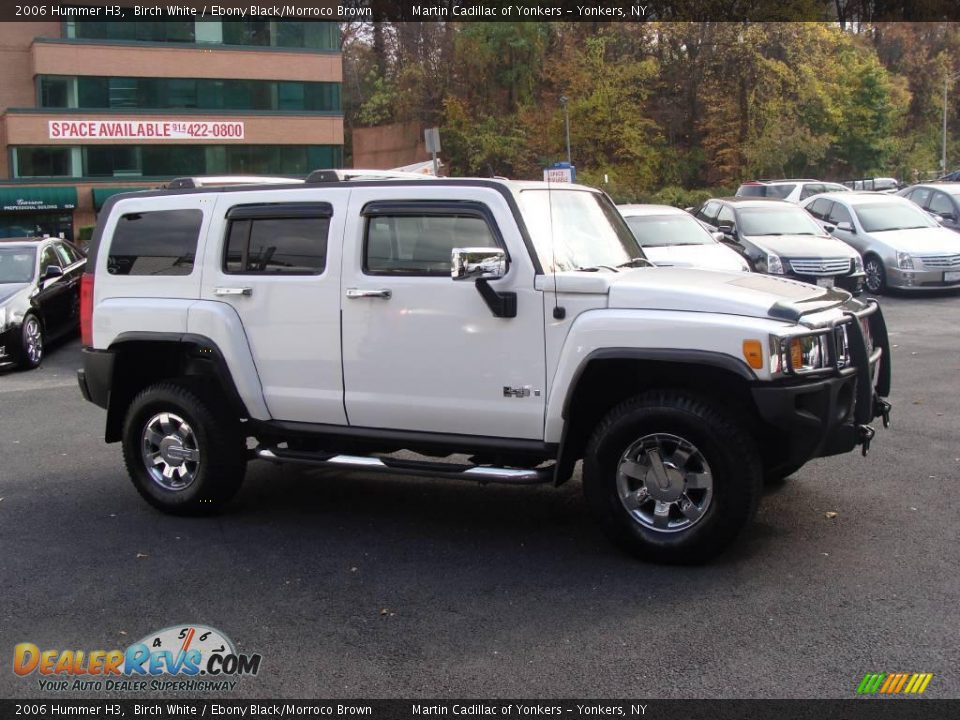 2006 Hummer H3 Birch White / Ebony Black/Morroco Brown Photo #4