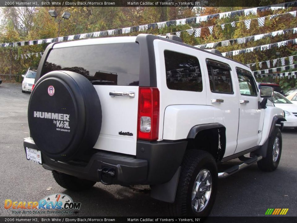 2006 Hummer H3 Birch White / Ebony Black/Morroco Brown Photo #5