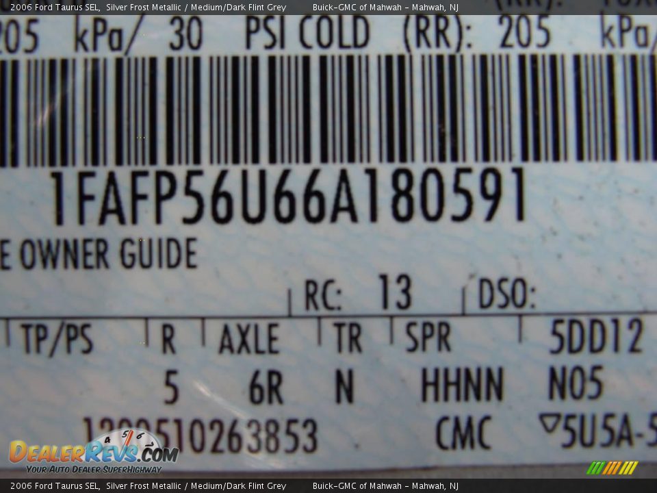 2006 Ford Taurus SEL Silver Frost Metallic / Medium/Dark Flint Grey Photo #23