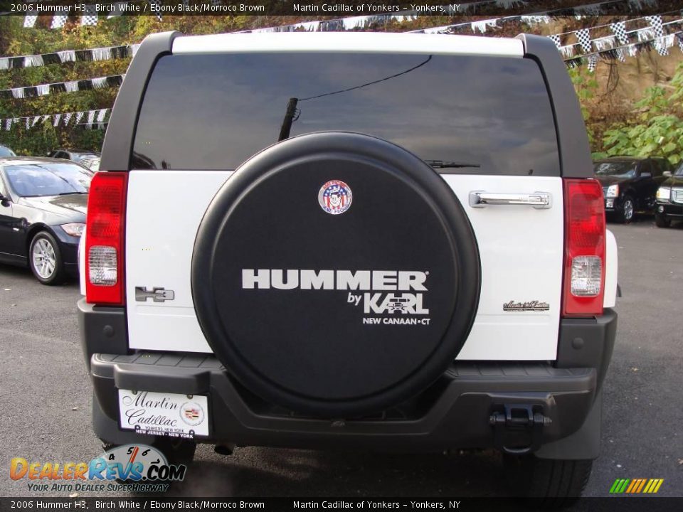 2006 Hummer H3 Birch White / Ebony Black/Morroco Brown Photo #6
