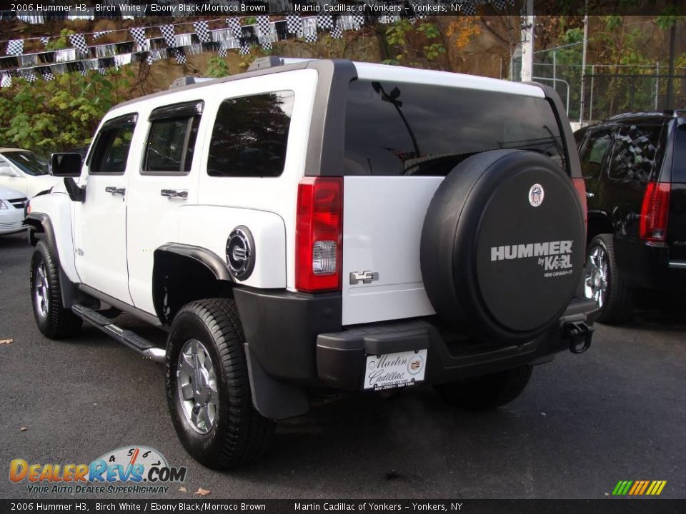 2006 Hummer H3 Birch White / Ebony Black/Morroco Brown Photo #7