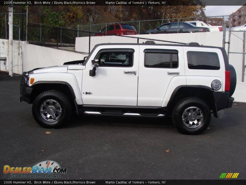 2006 Hummer H3 Birch White / Ebony Black/Morroco Brown Photo #8