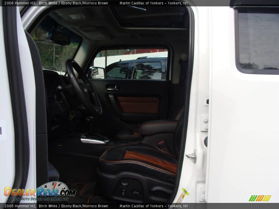 2006 Hummer H3 Birch White / Ebony Black/Morroco Brown Photo #13