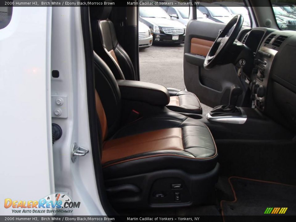 2006 Hummer H3 Birch White / Ebony Black/Morroco Brown Photo #16