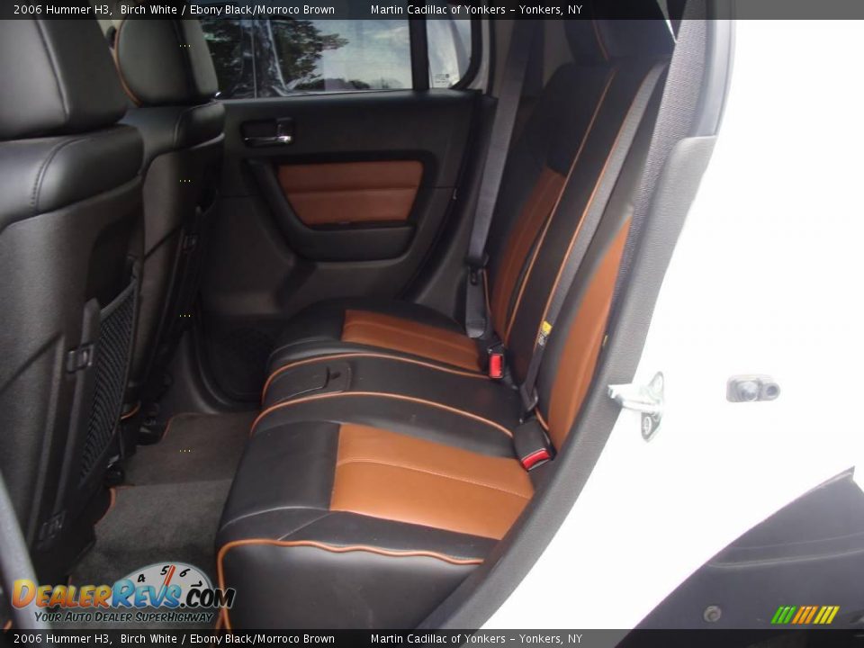 2006 Hummer H3 Birch White / Ebony Black/Morroco Brown Photo #18