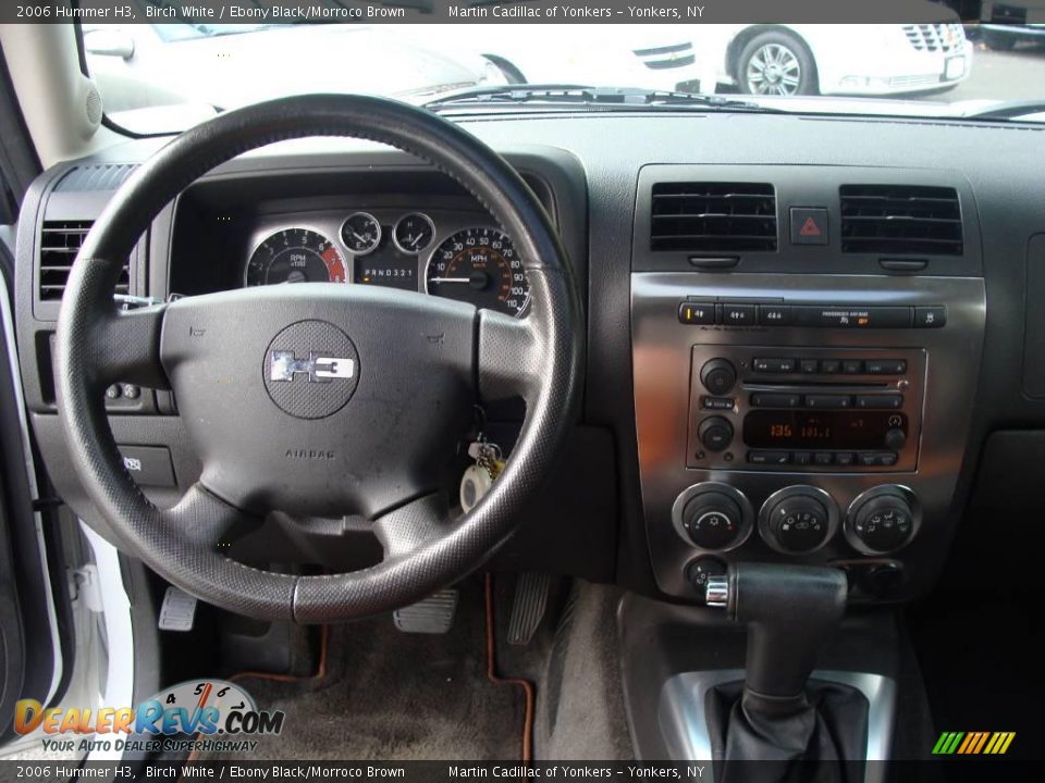 2006 Hummer H3 Birch White / Ebony Black/Morroco Brown Photo #19