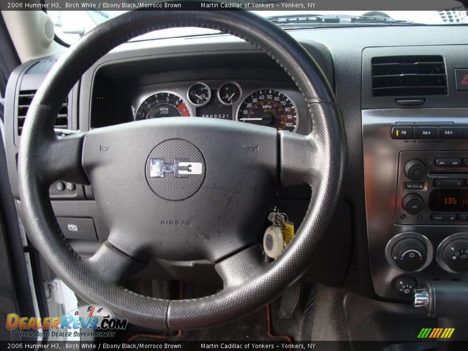 2006 Hummer H3 Birch White / Ebony Black/Morroco Brown Photo #20