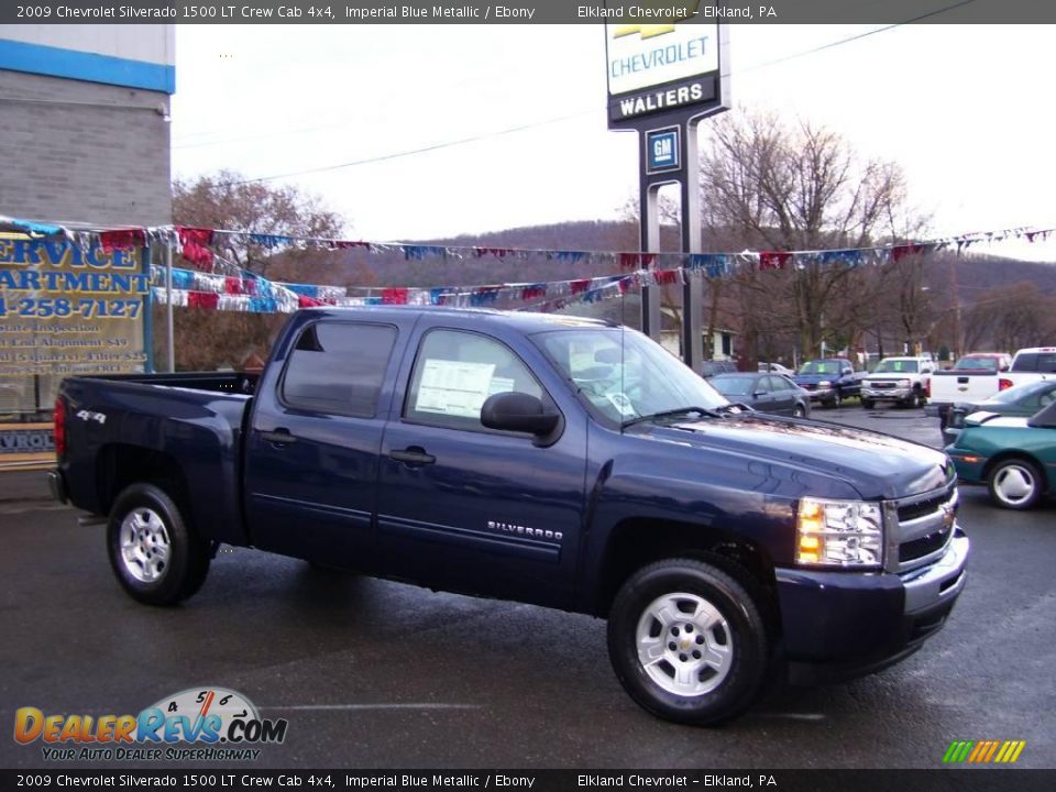 2009 Chevrolet Silverado 1500 LT Crew Cab 4x4 Imperial Blue Metallic / Ebony Photo #1