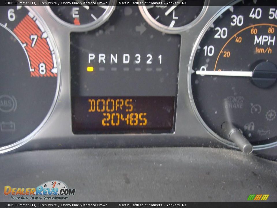 2006 Hummer H3 Birch White / Ebony Black/Morroco Brown Photo #24