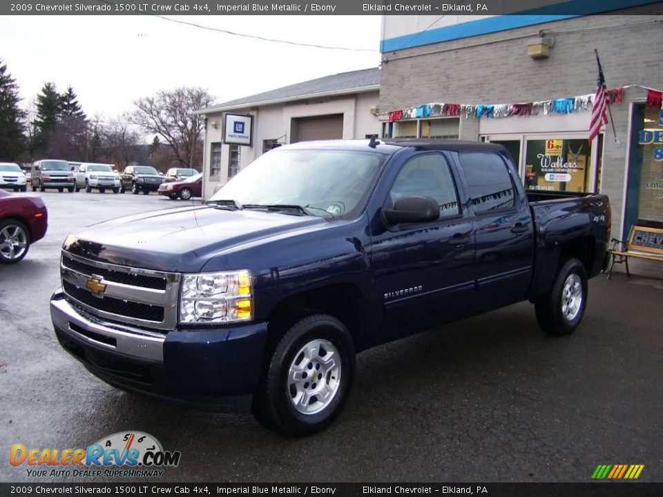 2009 Chevrolet Silverado 1500 LT Crew Cab 4x4 Imperial Blue Metallic / Ebony Photo #2