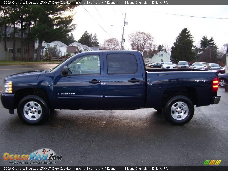 2009 Chevrolet Silverado 1500 LT Crew Cab 4x4 Imperial Blue Metallic / Ebony Photo #4