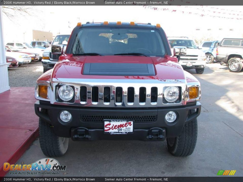 2006 Hummer H3 Victory Red / Ebony Black/Morroco Brown Photo #4
