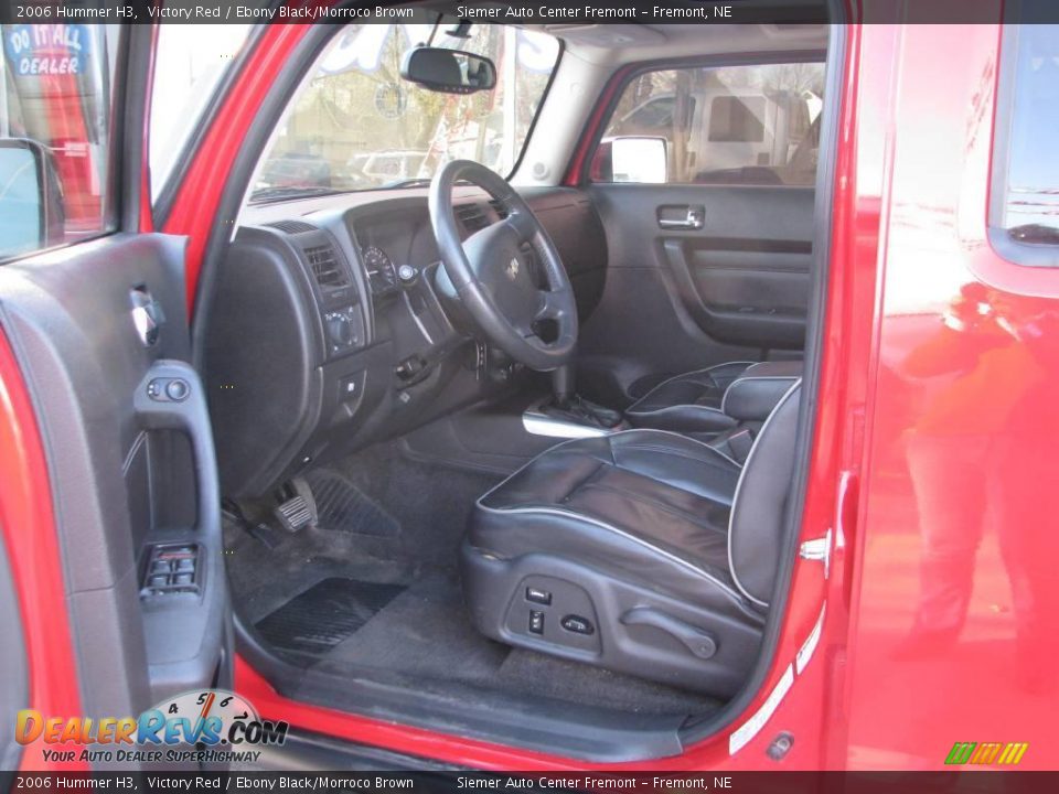 2006 Hummer H3 Victory Red / Ebony Black/Morroco Brown Photo #6