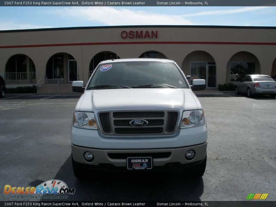 2007 Ford F150 King Ranch SuperCrew 4x4 Oxford White / Castano Brown Leather Photo #2