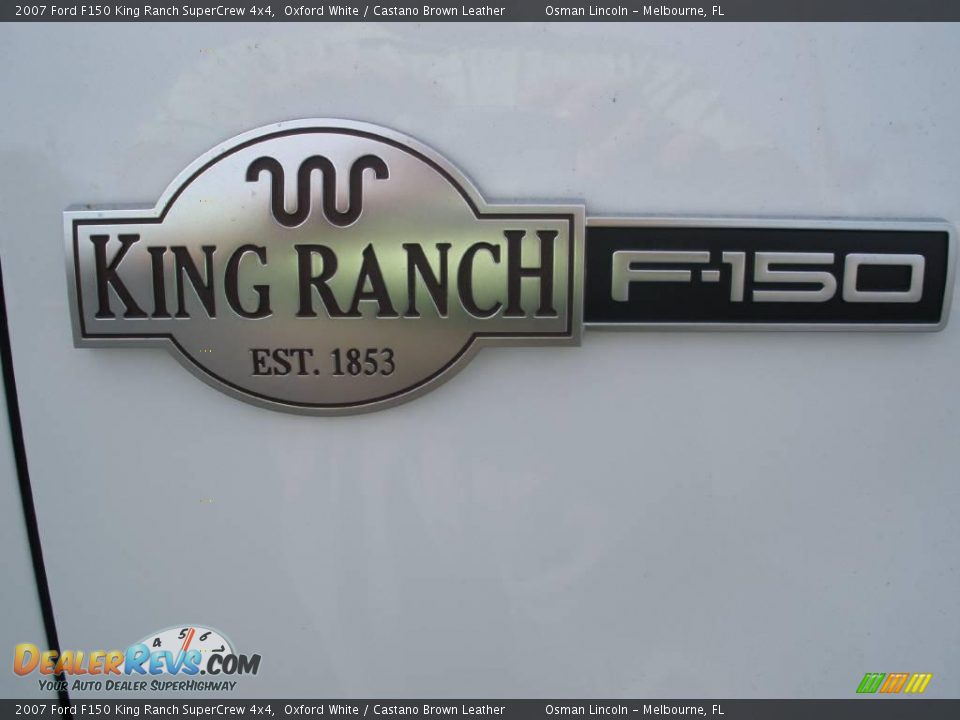 2007 Ford F150 King Ranch SuperCrew 4x4 Oxford White / Castano Brown Leather Photo #9