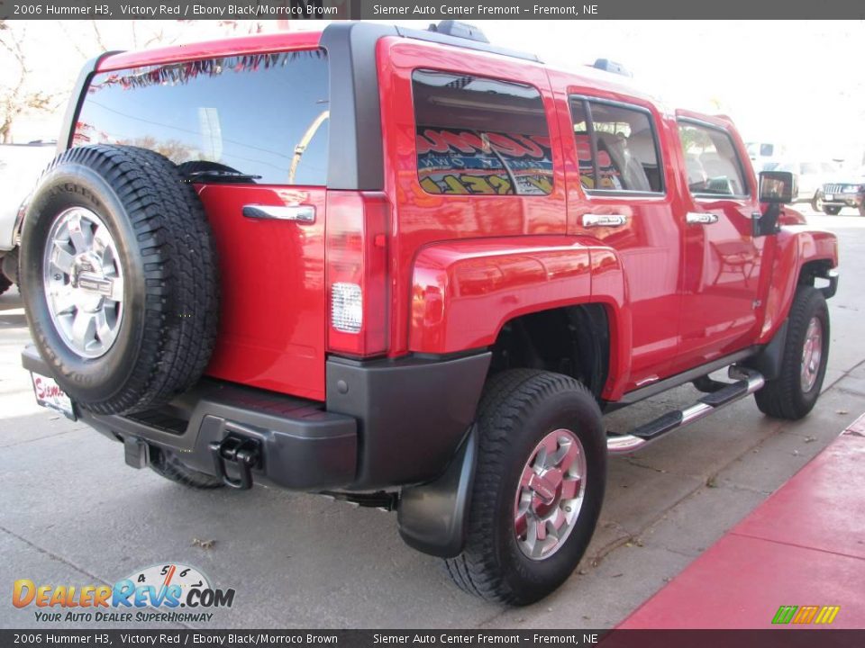 2006 Hummer H3 Victory Red / Ebony Black/Morroco Brown Photo #14