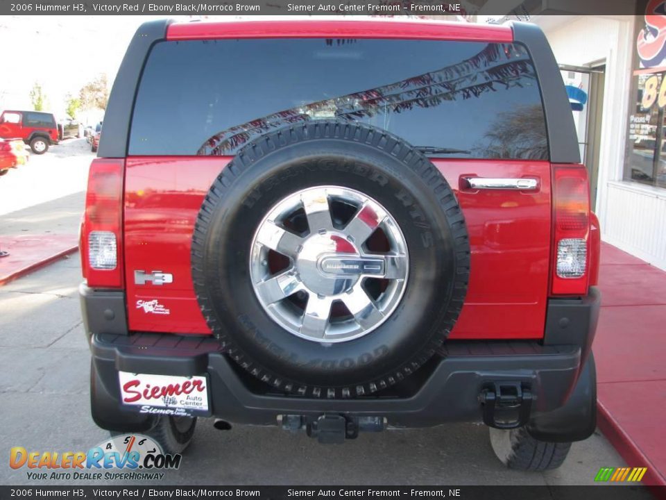 2006 Hummer H3 Victory Red / Ebony Black/Morroco Brown Photo #16