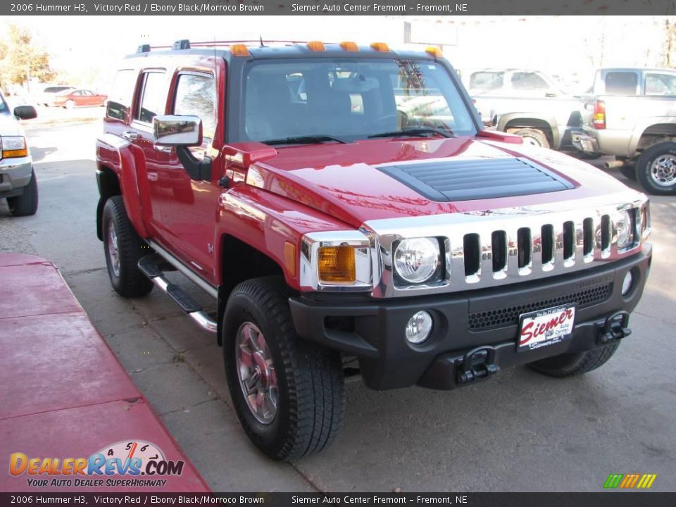 2006 Hummer H3 Victory Red / Ebony Black/Morroco Brown Photo #18