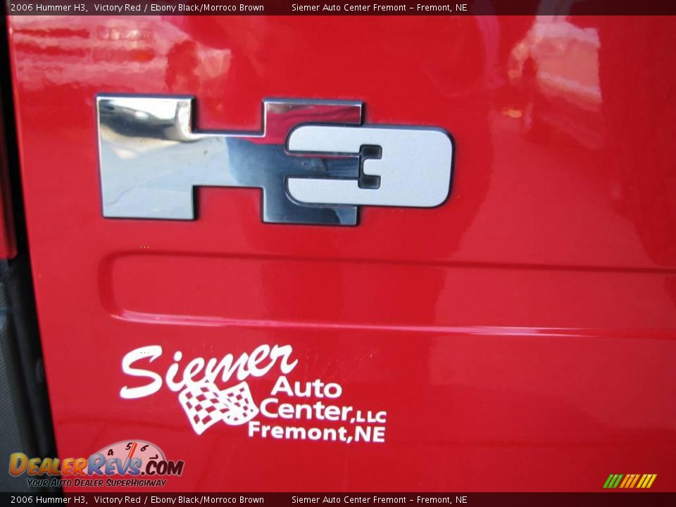 2006 Hummer H3 Victory Red / Ebony Black/Morroco Brown Photo #22