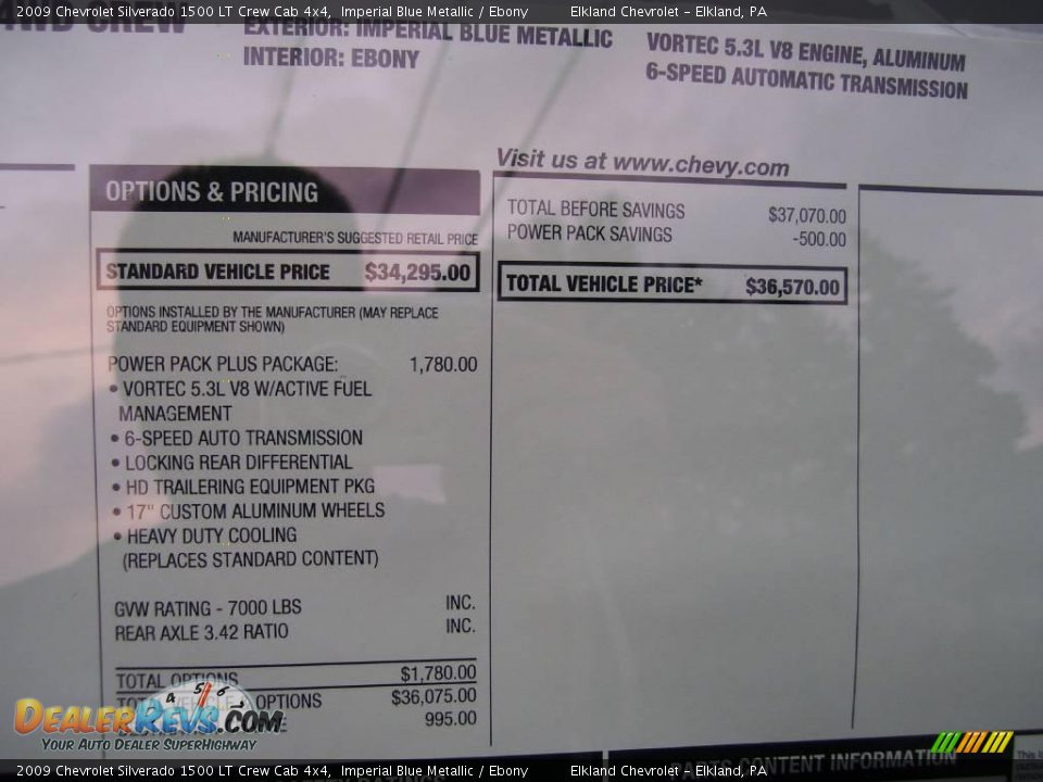 2009 Chevrolet Silverado 1500 LT Crew Cab 4x4 Imperial Blue Metallic / Ebony Photo #21