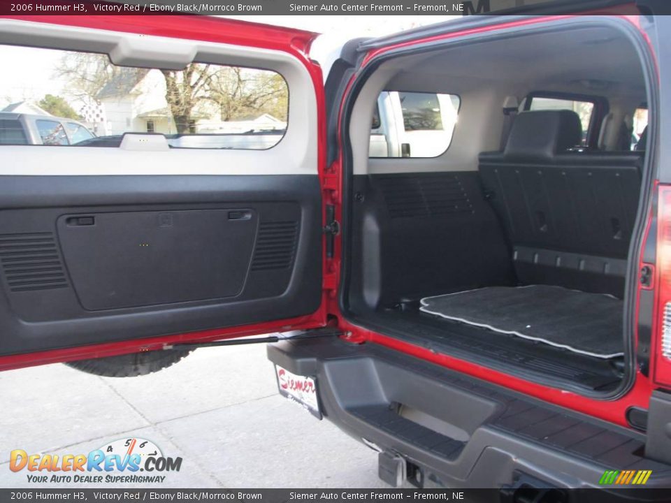 2006 Hummer H3 Victory Red / Ebony Black/Morroco Brown Photo #27
