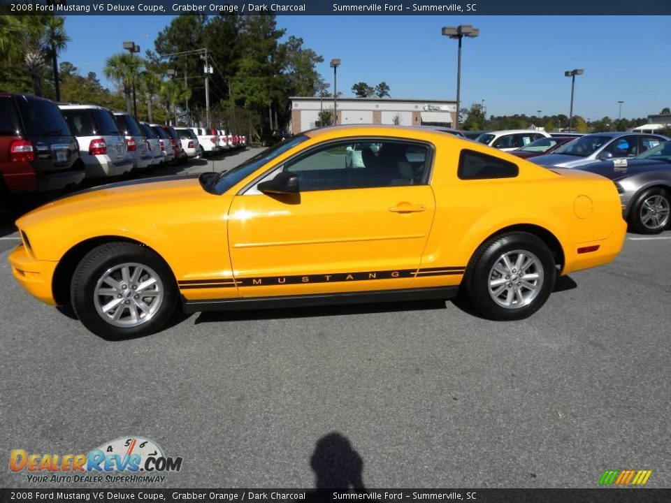 2008 Ford Mustang V6 Deluxe Coupe Grabber Orange / Dark Charcoal Photo #2