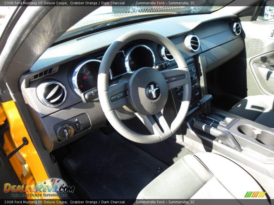 2008 Ford Mustang V6 Deluxe Coupe Grabber Orange / Dark Charcoal Photo #3