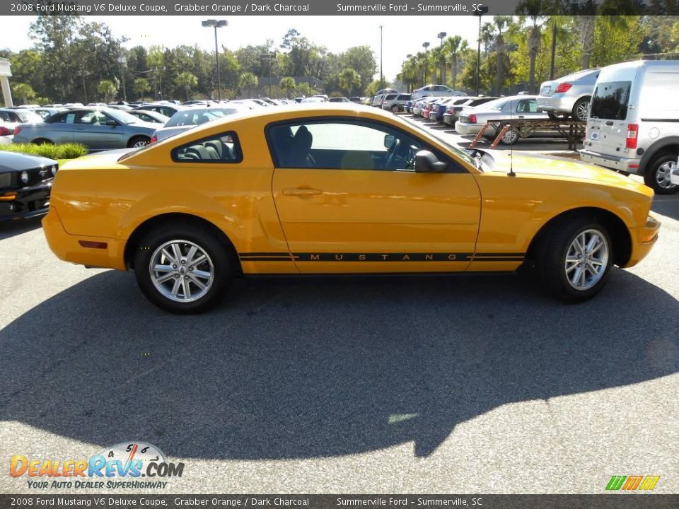 2008 Ford Mustang V6 Deluxe Coupe Grabber Orange / Dark Charcoal Photo #9