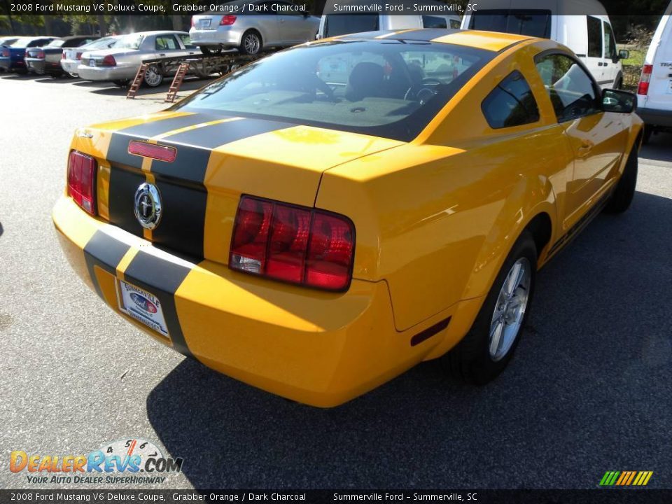 2008 Ford Mustang V6 Deluxe Coupe Grabber Orange / Dark Charcoal Photo #10