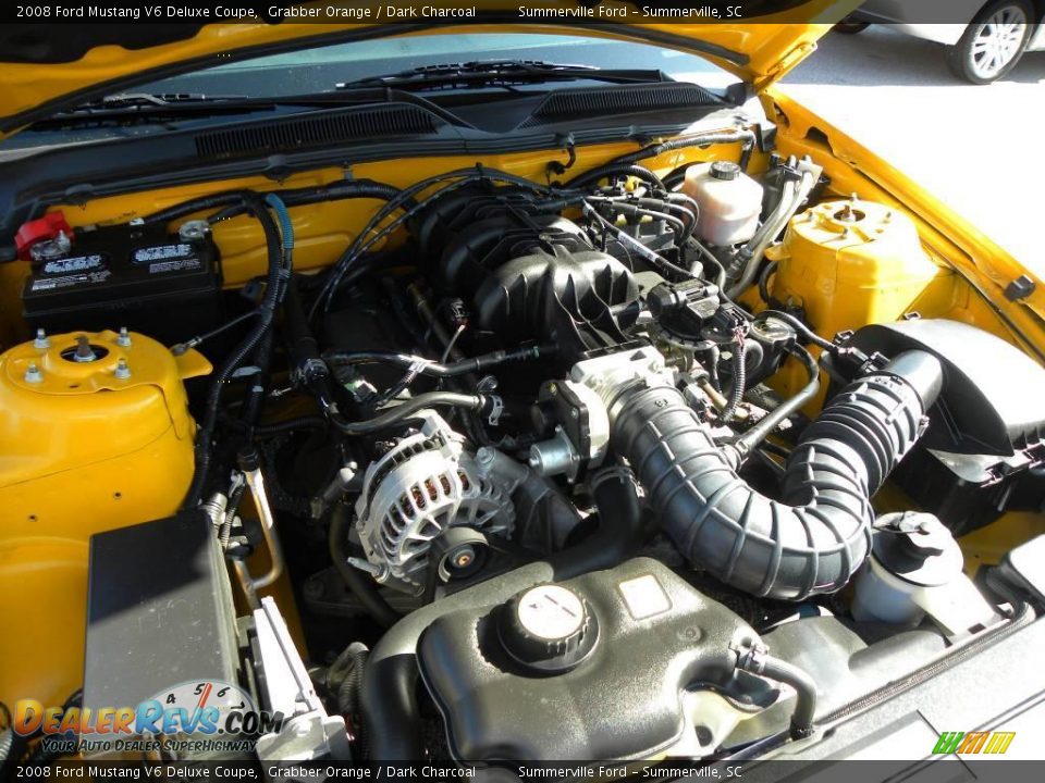 2008 Ford Mustang V6 Deluxe Coupe Grabber Orange / Dark Charcoal Photo #15