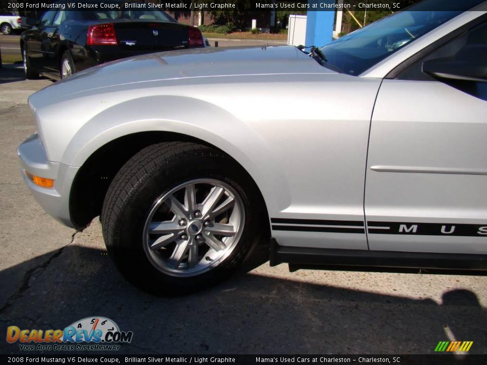 2008 Ford Mustang V6 Deluxe Coupe Brilliant Silver Metallic / Light Graphite Photo #20