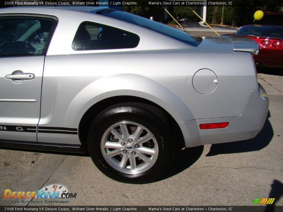 2008 Ford Mustang V6 Deluxe Coupe Brilliant Silver Metallic / Light Graphite Photo #21