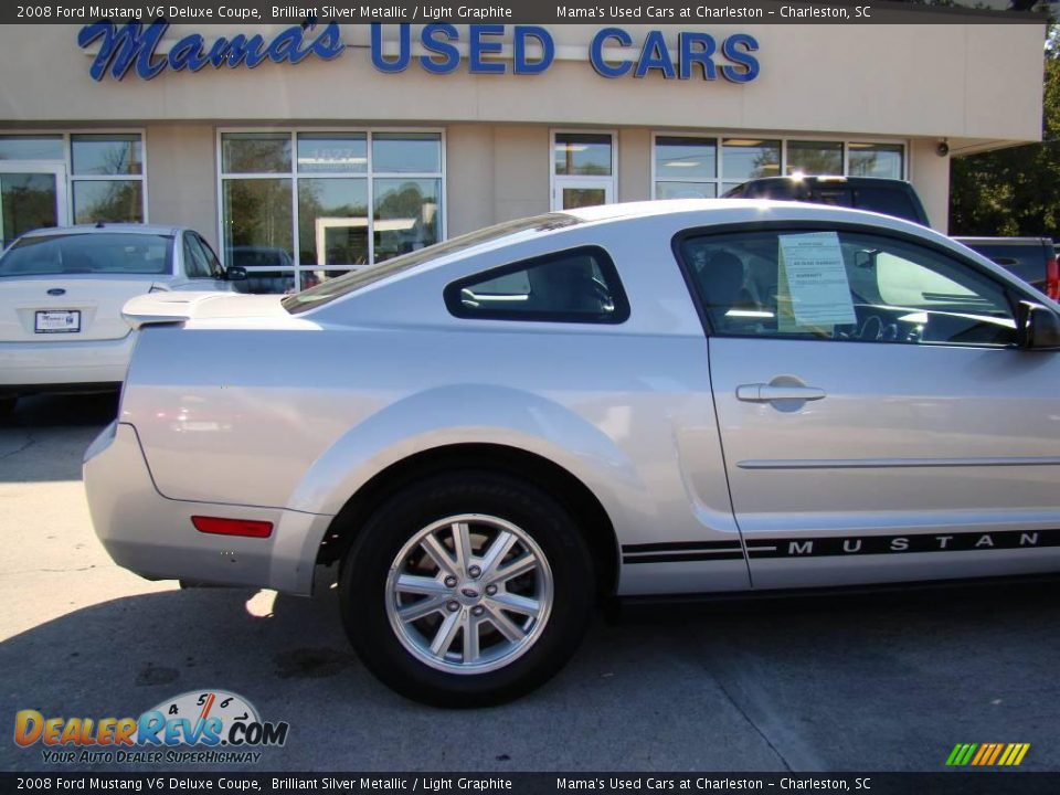 2008 Ford Mustang V6 Deluxe Coupe Brilliant Silver Metallic / Light Graphite Photo #22