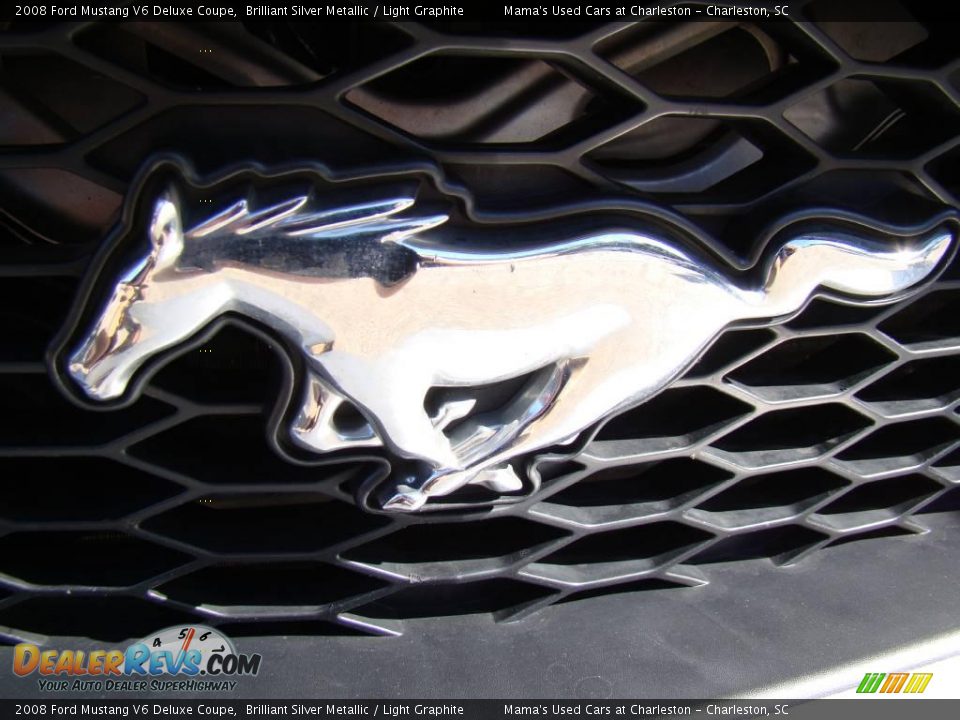 2008 Ford Mustang V6 Deluxe Coupe Brilliant Silver Metallic / Light Graphite Photo #23