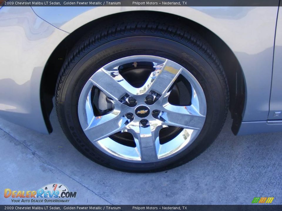 2009 Chevrolet Malibu LT Sedan Golden Pewter Metallic / Titanium Photo #13