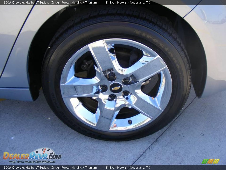 2009 Chevrolet Malibu LT Sedan Golden Pewter Metallic / Titanium Photo #14