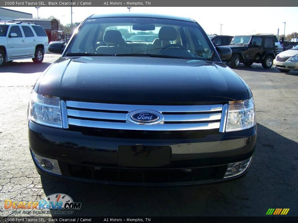 2008 Ford Taurus SEL Black Clearcoat / Camel Photo #2