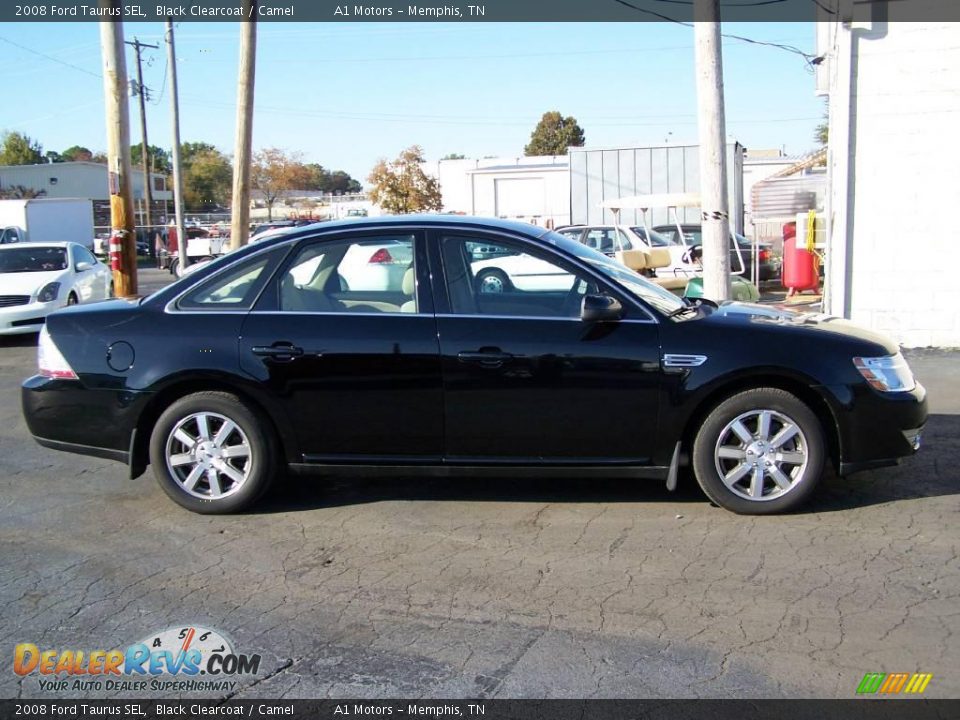 2008 Ford Taurus SEL Black Clearcoat / Camel Photo #3