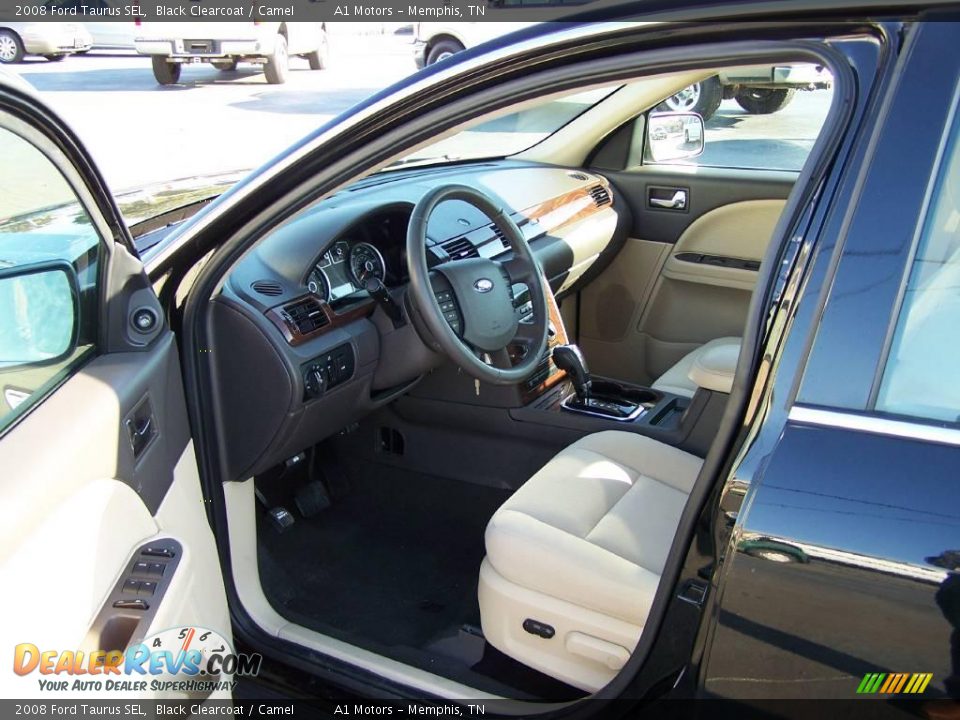 2008 Ford Taurus SEL Black Clearcoat / Camel Photo #5
