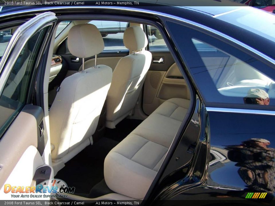 2008 Ford Taurus SEL Black Clearcoat / Camel Photo #6