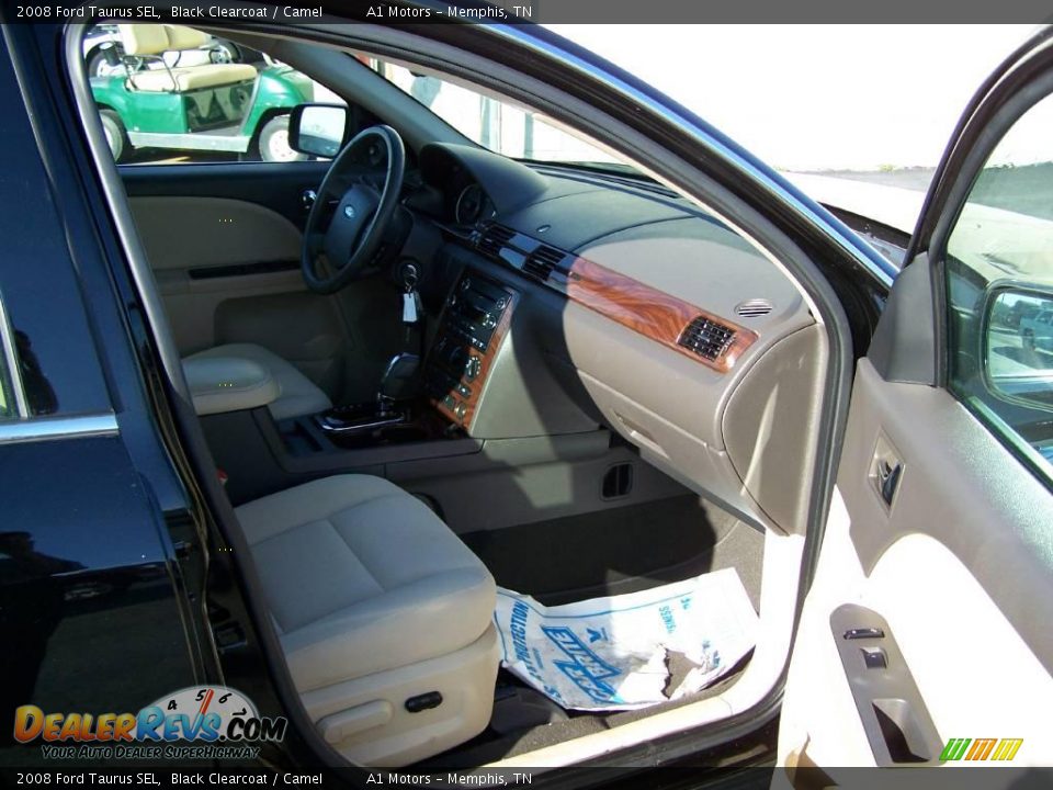 2008 Ford Taurus SEL Black Clearcoat / Camel Photo #7