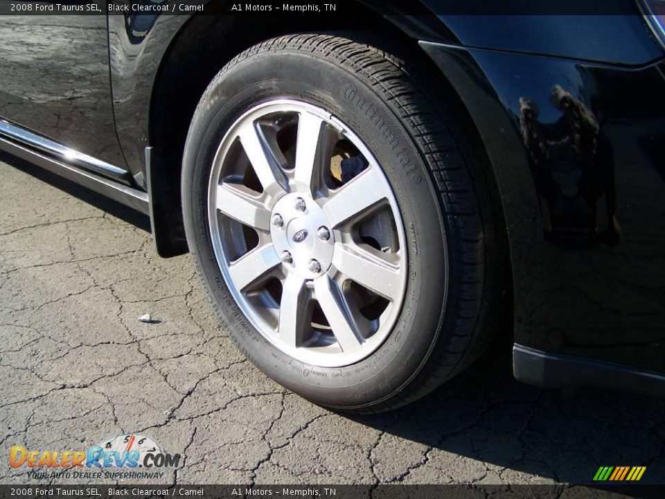 2008 Ford Taurus SEL Black Clearcoat / Camel Photo #8