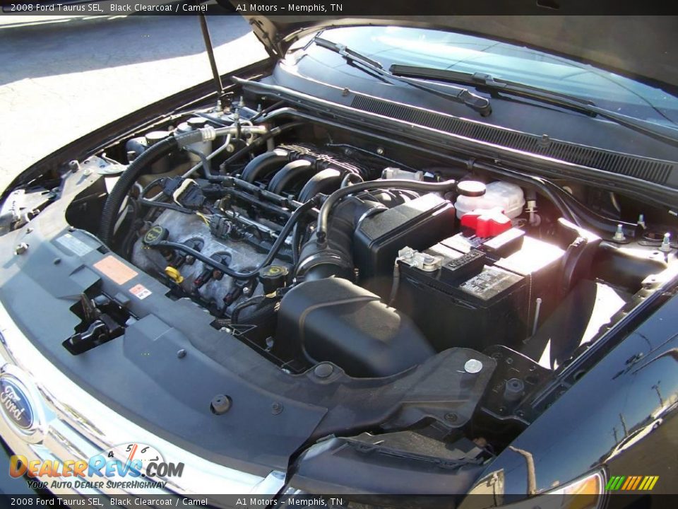 2008 Ford Taurus SEL Black Clearcoat / Camel Photo #9