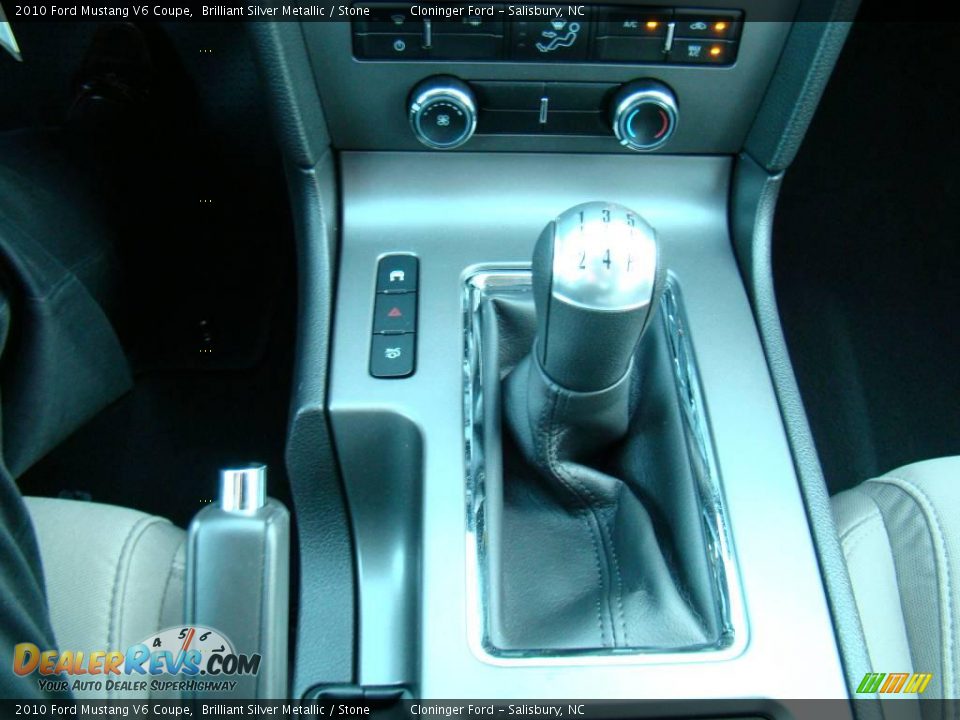 2010 Ford Mustang V6 Coupe Brilliant Silver Metallic / Stone Photo #19