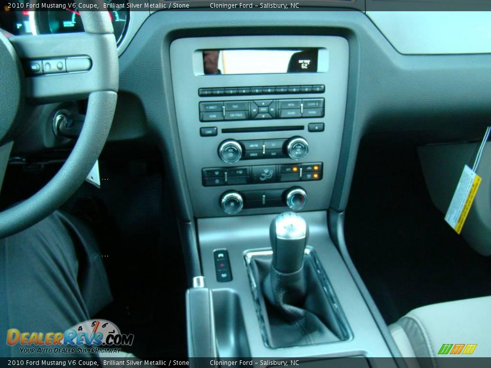 2010 Ford Mustang V6 Coupe Brilliant Silver Metallic / Stone Photo #20