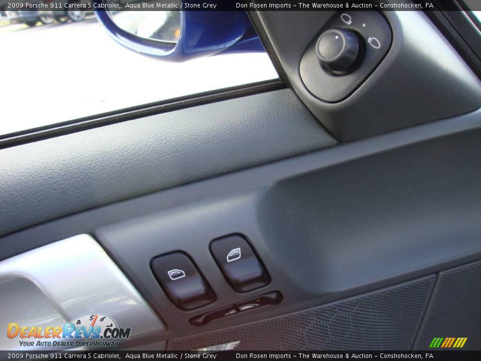 2009 Porsche 911 Carrera S Cabriolet Aqua Blue Metallic / Stone Grey Photo #14